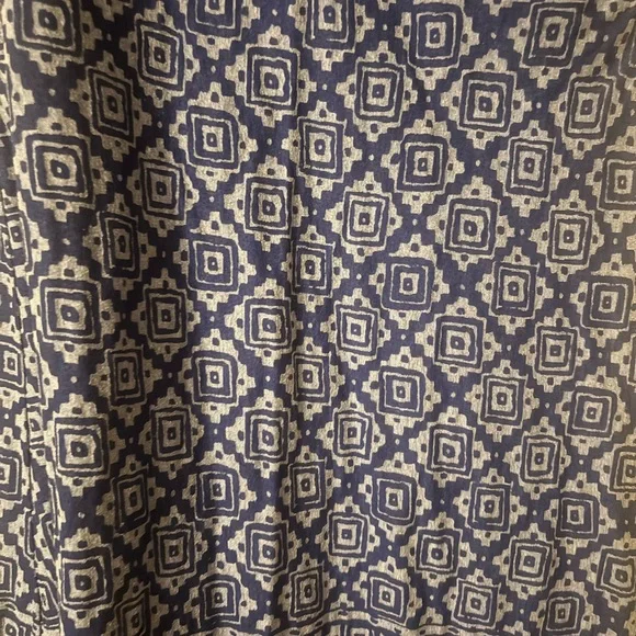 Athleta Large Blue Patterned V-Neck Mini Dress - Picture 3 of 4